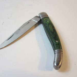 Un magnífico acero vintage y Pradel Evolution bolsillo de madera / Sporting / al aire libre / cuchillo de pesca