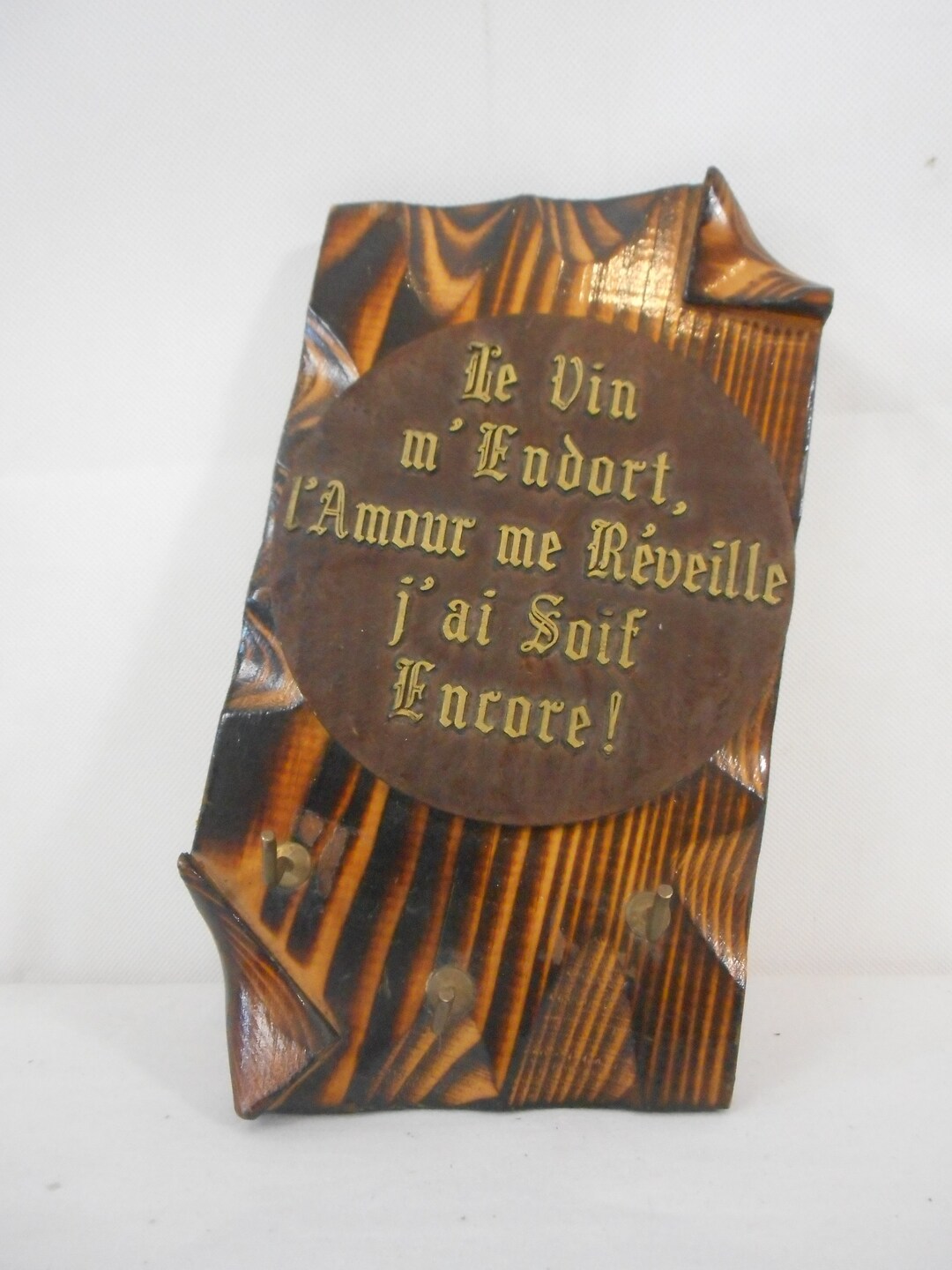 A Lovely Vintage French Wooden Wall Mountable Key Hanger Etsy