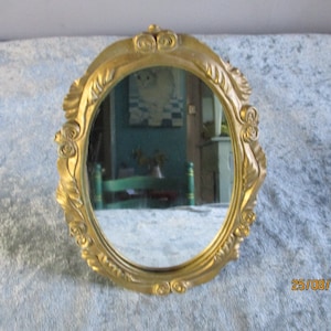 A Truly Stunning Vintage Brass Vanity/Make-Up/Dressing Table Mirror, Made in France