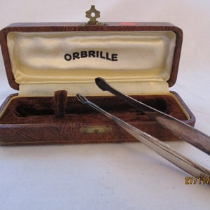 A Fabulous Set of Orbrille Silver-Plated Ice/Sugar Tongs/Pincers in Presentation Box, Made in France
