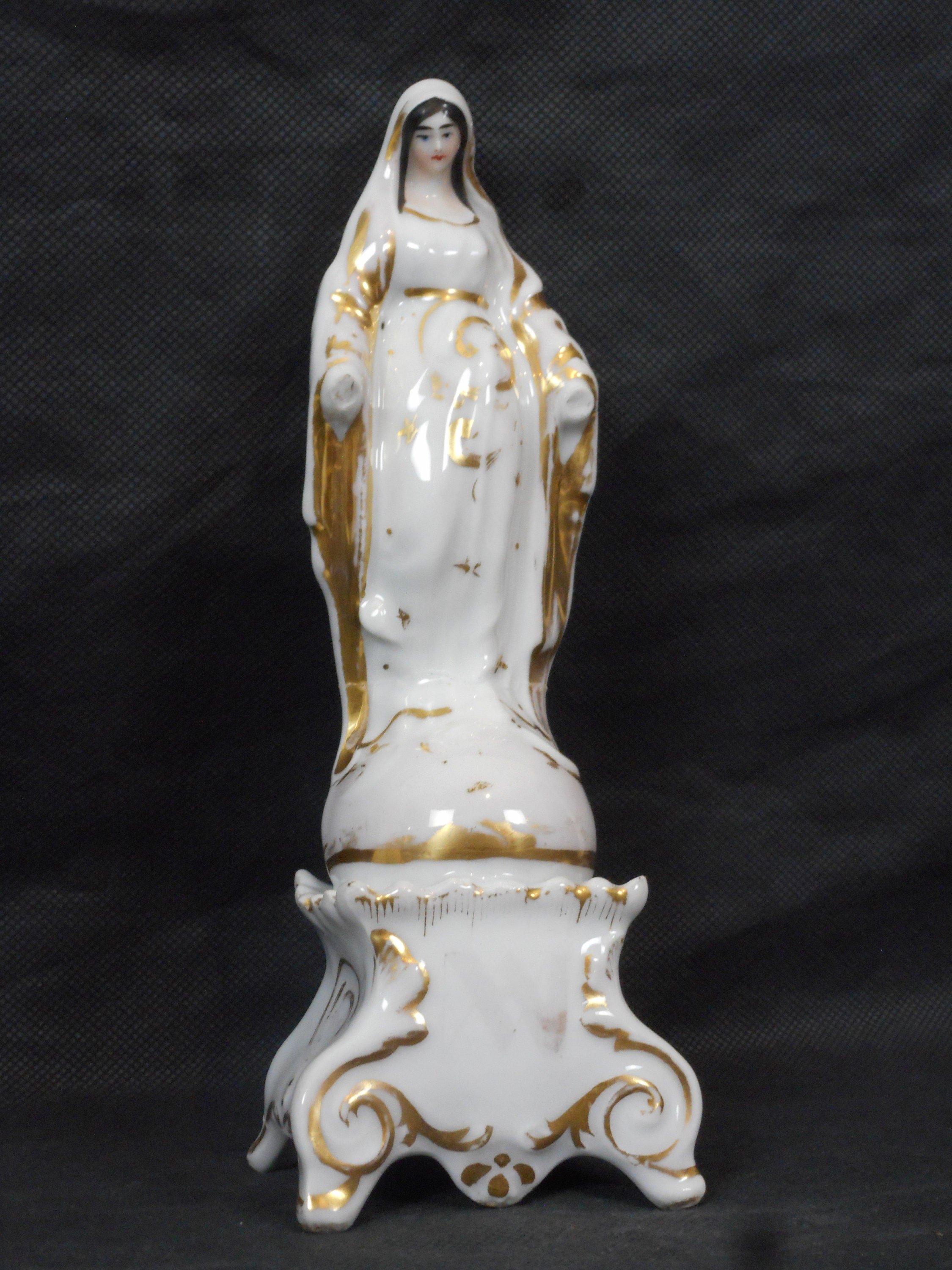 Vintage French small porcelain Religious Statue / Figurine Etsy