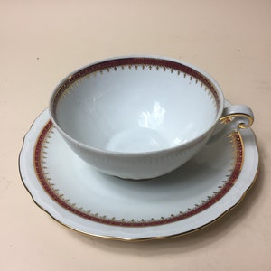 A Lovely Vintage Porcelain  Cup and Saucer, Made in France