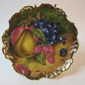 A Fabulous Vintage Limoges Hand-Painted Henri Parry Porcelain and Majolica Plate/Dish, Stamped on Base