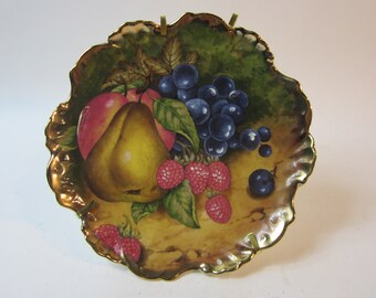 A Fabulous Vintage Limoges Hand-Painted Henri Parry Porcelain and Majolica Plate/Dish, Stamped on Base