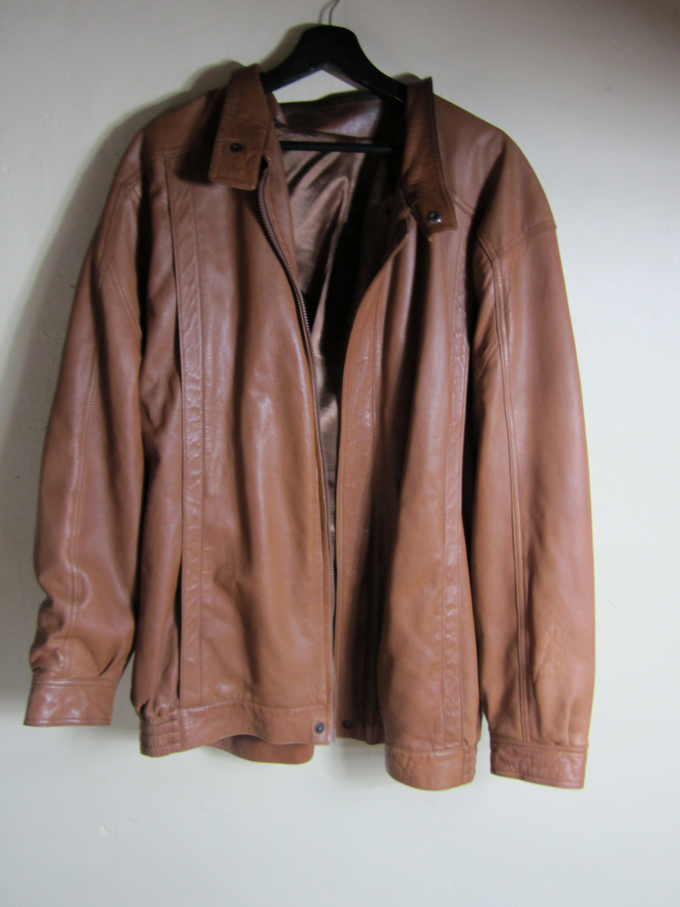 Image of A Fabulous Vintage Jack Rapal Of Paris Leather Men's Jacket/Blazer/Coat, Made in England