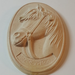 A Wonderful Vintage Porcelain Shetland Pony Plaque/Picture/Wall Hanging, Made in England