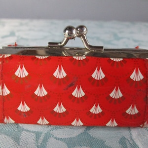 Eine hervorragende Vintage französische handgefertigte Leder und Metall Münzbörse / Brieftasche gestempelt