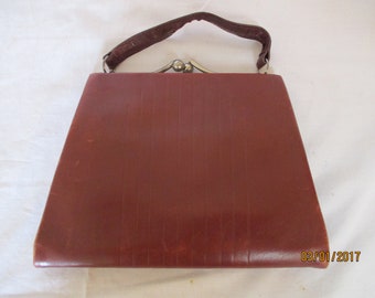 Eine atemberaubende Vintage Modische Leder und Gefütterte Geldbörse/Geldbörse/Tasche/Handtasche, Made in France