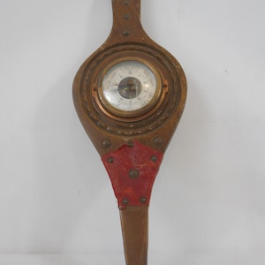 A Superb Vintage French Wooden wall mountable Barometer