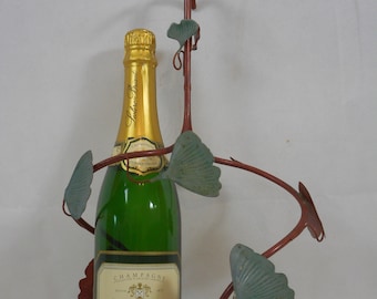 A Beautiful Vintage French Metal  Wine / Bottle Holder / Wine Rack / Wine Basket