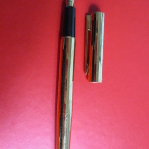 A Fabulous Gold-Plated Waterman Fountain Pen, Made in France