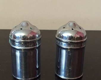 Vintage Stainless Steel Salt & Pepper Shakers, Made in France