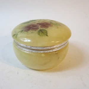 A Stunning Vintage Hand-Made Marble Trinket/Jewellery/Ring Box/Pill Box, Made in France