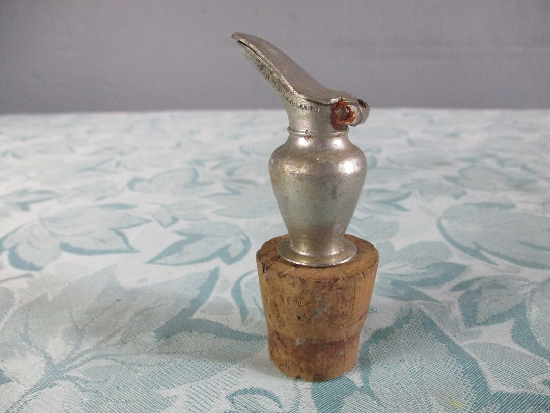 A Lovely Vintage Pewter Wine Bottle/jug/optic/dispenser, Made in France Etsy