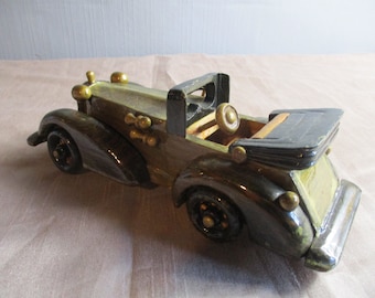 Une belle voiture miniature en bois vintage de collection / Rolls Royce / Toy Car, fabriquée en France