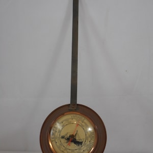 A Superb Vintage French Wall mountable Barometer made from copper