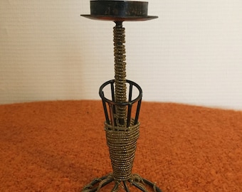 Charming Vintage, Hand-Made Copper Tea-Light Holder, Made in France