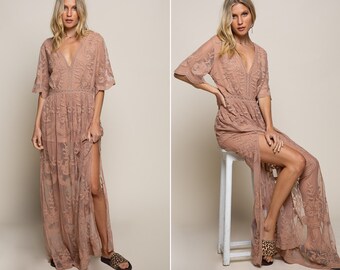 tan beach dress