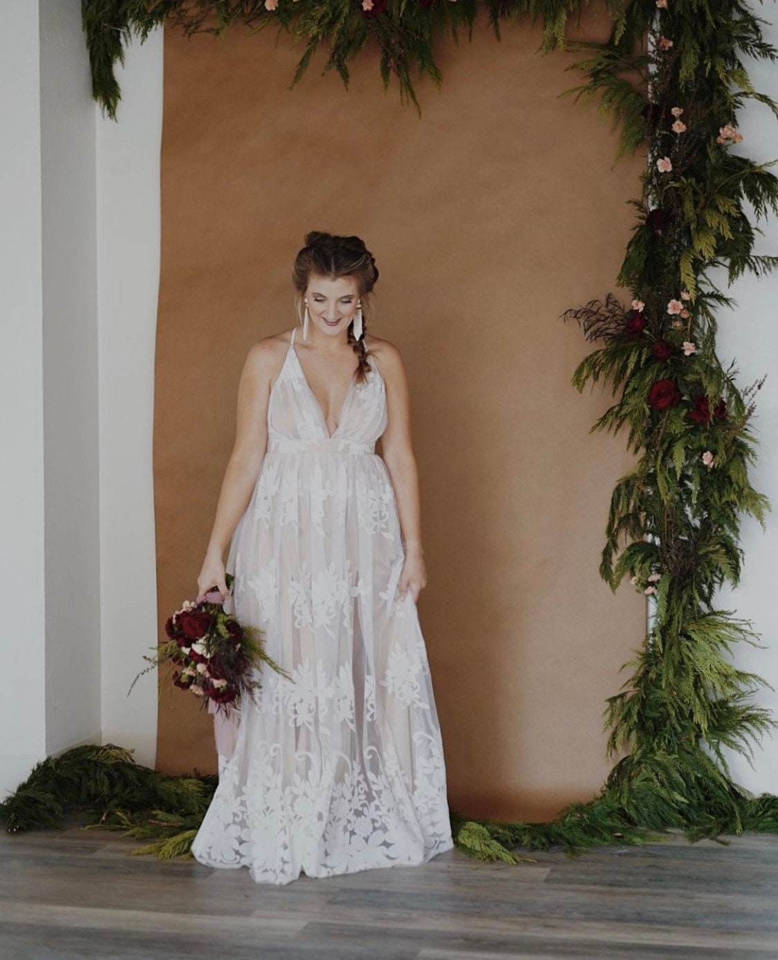 White Maxi Dress | Beach Wedding Dress | Boho Dress | White Dress |  Photoshoot Dress | White Long Dress for Photo Shoot | Elopement Dress - Etsy