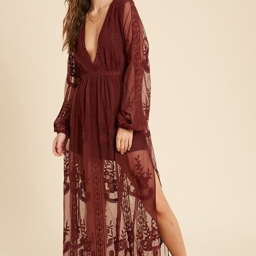 Boho Lace Dress, Romper Dress, Burgundy Lace Dress, Photoshoot Dress, Maxi Dress, Bridesmaid Dress, Wedding Guest Dress, Engagement Dress Boho Lace Dress, Romper Dress, Burgundy Lace Dress, Photoshoot Dress, Maxi Dress, Bridesmaid Dress, Wedding Guest Dress, Engagement Dress