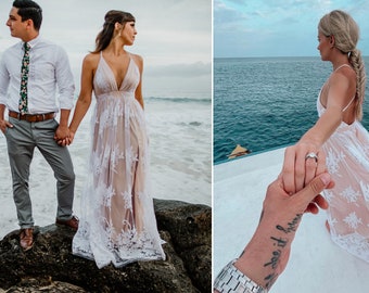 Photoshoot Dress | White Maxi Dress | Beach Wedding Dress | Boho Dress | White Dress | White Long Dress For Photo Shoot | Elopement Dress