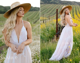 White Maxi Dress | Beach Wedding Dress | Boho Dress | White Dress | Photoshoot Dress | White Long Dress For Photo Shoot | Elopement Dress