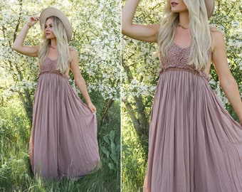 Mocha Dress, Long Dress, Photoshoot Dress, Wedding Guest Dress, Backless Dress, Open Back Dress, Summer Beach Dress