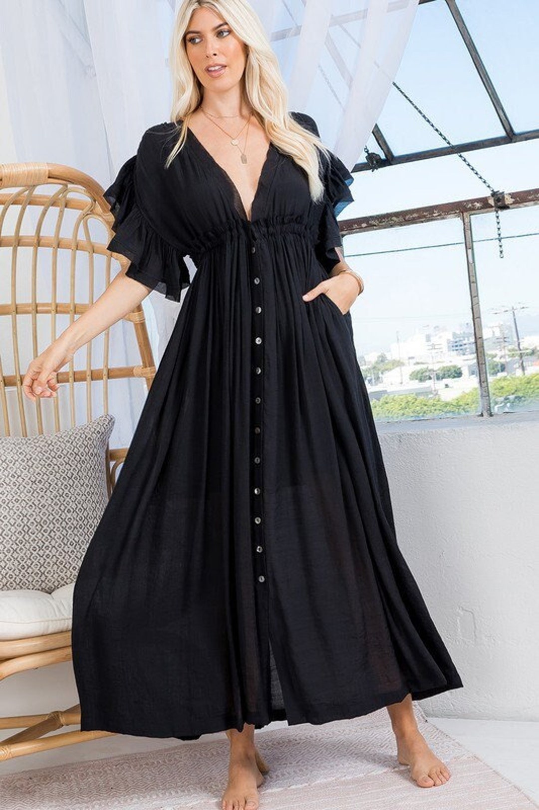 chinese dress ladies Elegant Sydney Maxi Dress in Black main image 0
