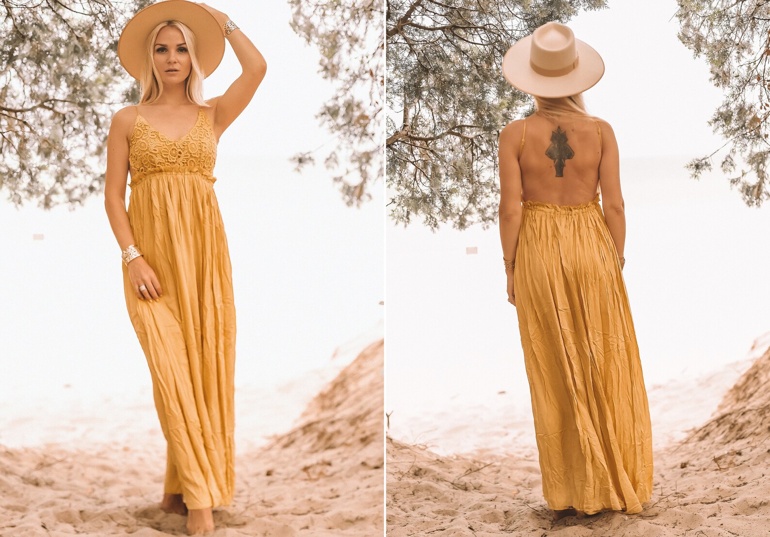 Mustard Lace Dress Maxi Long Evening Wedding Cocktail Prom Etsy