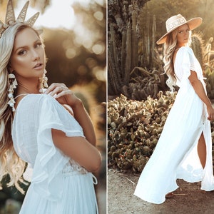 White Dress for Photo Shoot Maxi Dress Beach Dress Boho Dress Bohemian ...