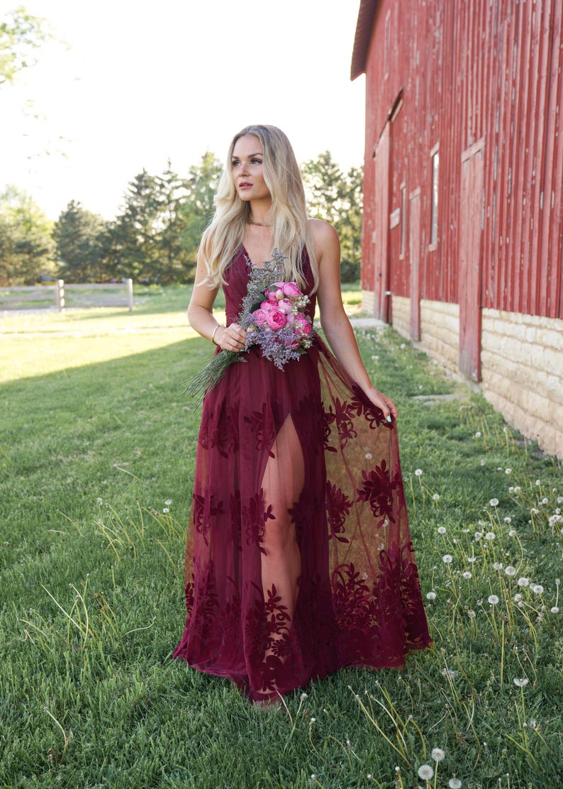 Black Long Dress, Black Wedding Guest Dress, Photoshoot Dress, Black Maxi Dress, Engagement Dress, Homecoming Prom Dress Burgundy