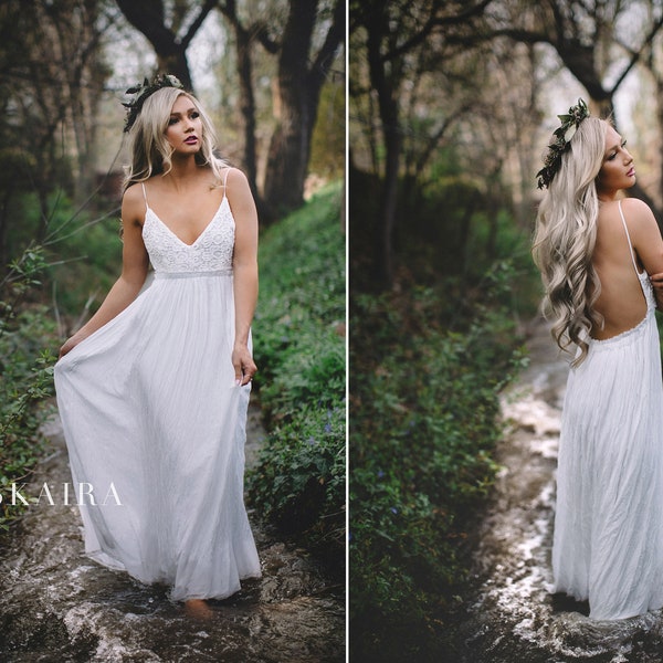 White Maxi Dress | Elopement Dress | Beach Wedding Dress | Boho Dress | Backless Dress | Photoshoot Dress | Summer Maxi Dress