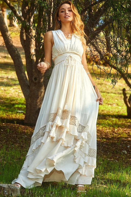 Boho Dress | Dress For Photo Shoot | Maxi Dress | Beach Dress | Bohemian Dress | Lace Dress | Long Dress | Summer Beach Dress