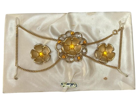 Stunning Vintage 'Hand Set' Rhinestone Necklace/B… - image 1