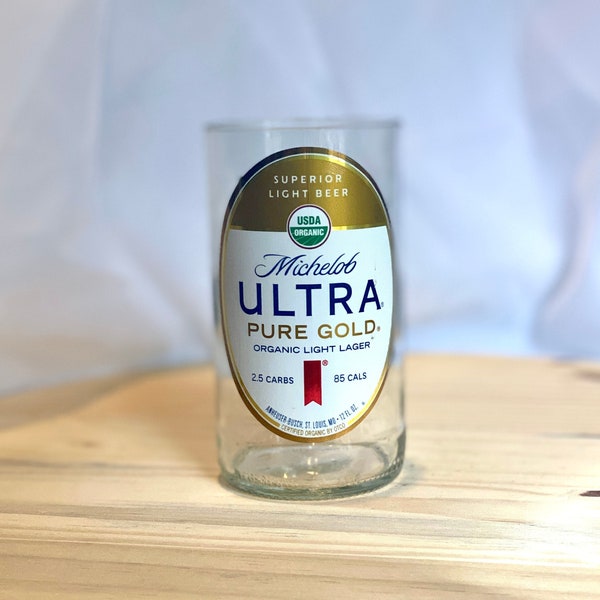 Michelob Ultra Beer Bottle Candle | Pure Gold Beer Bottle Candle | Made to Order | Customer Beer Bottle Candle| Empty Vessel | Gift for Him