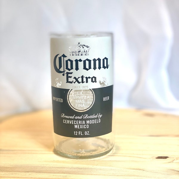 Corona Bierflaschenkerze | Leere Corona Cut Flasche | Bar Dekor | Made to Order Kerze | Personalisierte Kerze