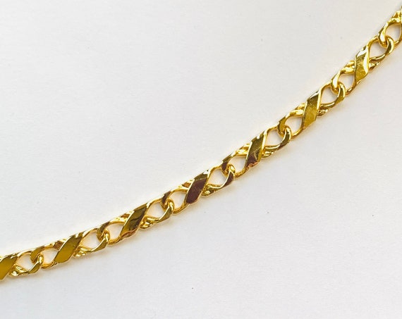 6MM Infinity Chain 18k Gold filled Chain by the Inch Complete with Clasp and Lifetime warranty