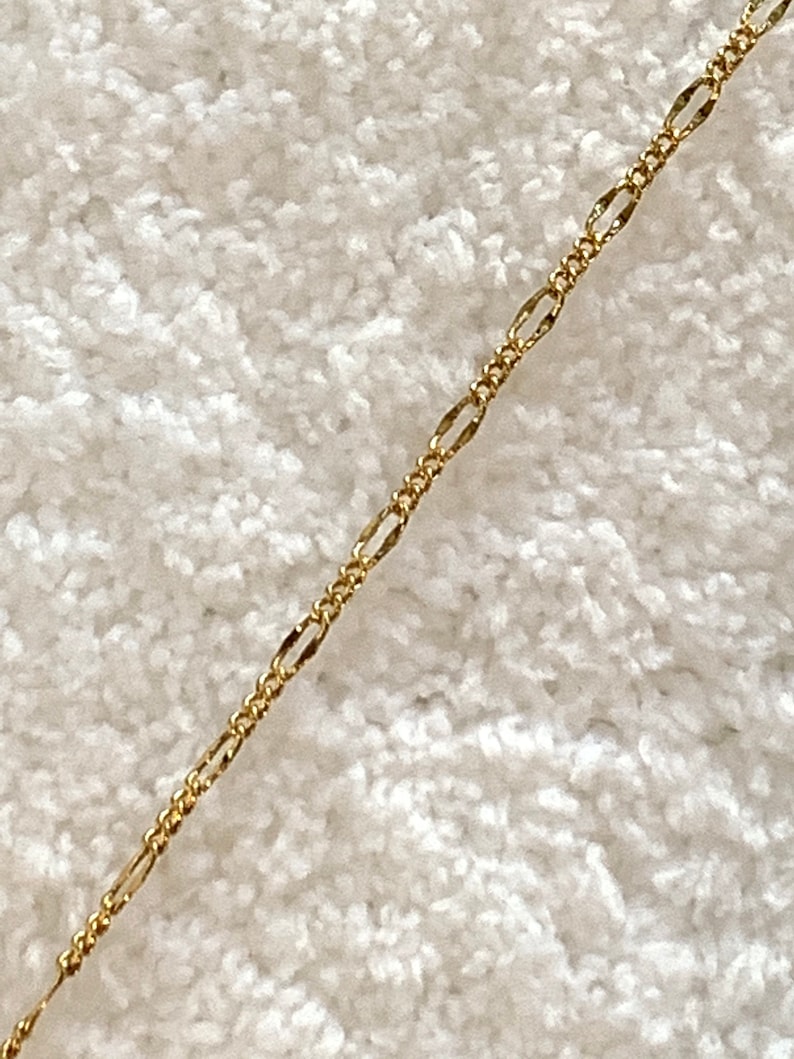 1MM Figaro 18k Gold Filled Chain with Lifetime Warranty