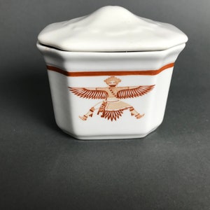 Rare Blackhawk Indian Room Shenango Hotel Ware Covered Sugar Bowl