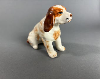 Vintage Hand Painted English King Charles Spaniel Porcelain Figurine