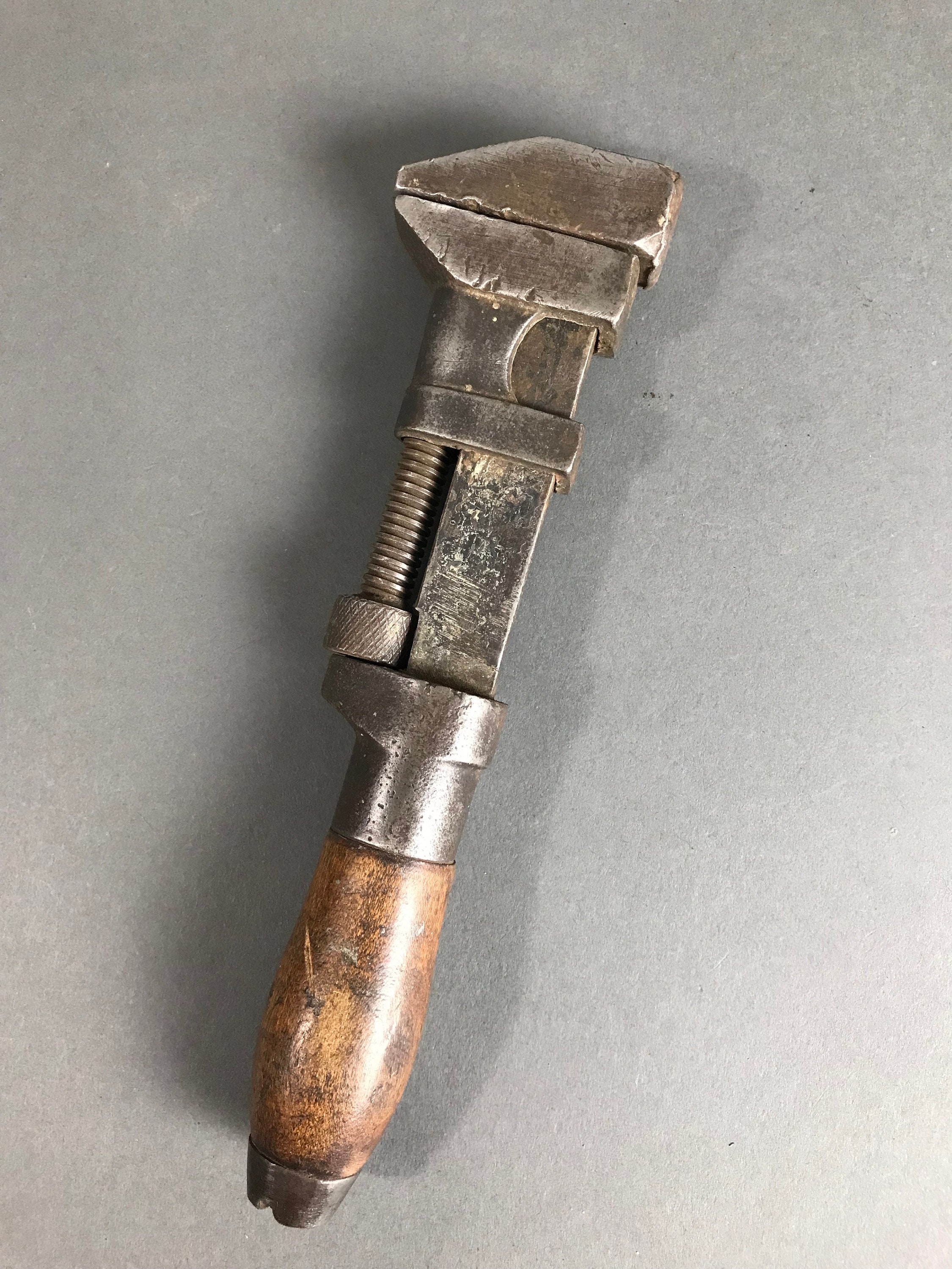 P.S.&W.Co   USA  1896 工具 モンキー　アンティーク　古道具 PS & W Co. Antique Monkey Wrench 8 1/4