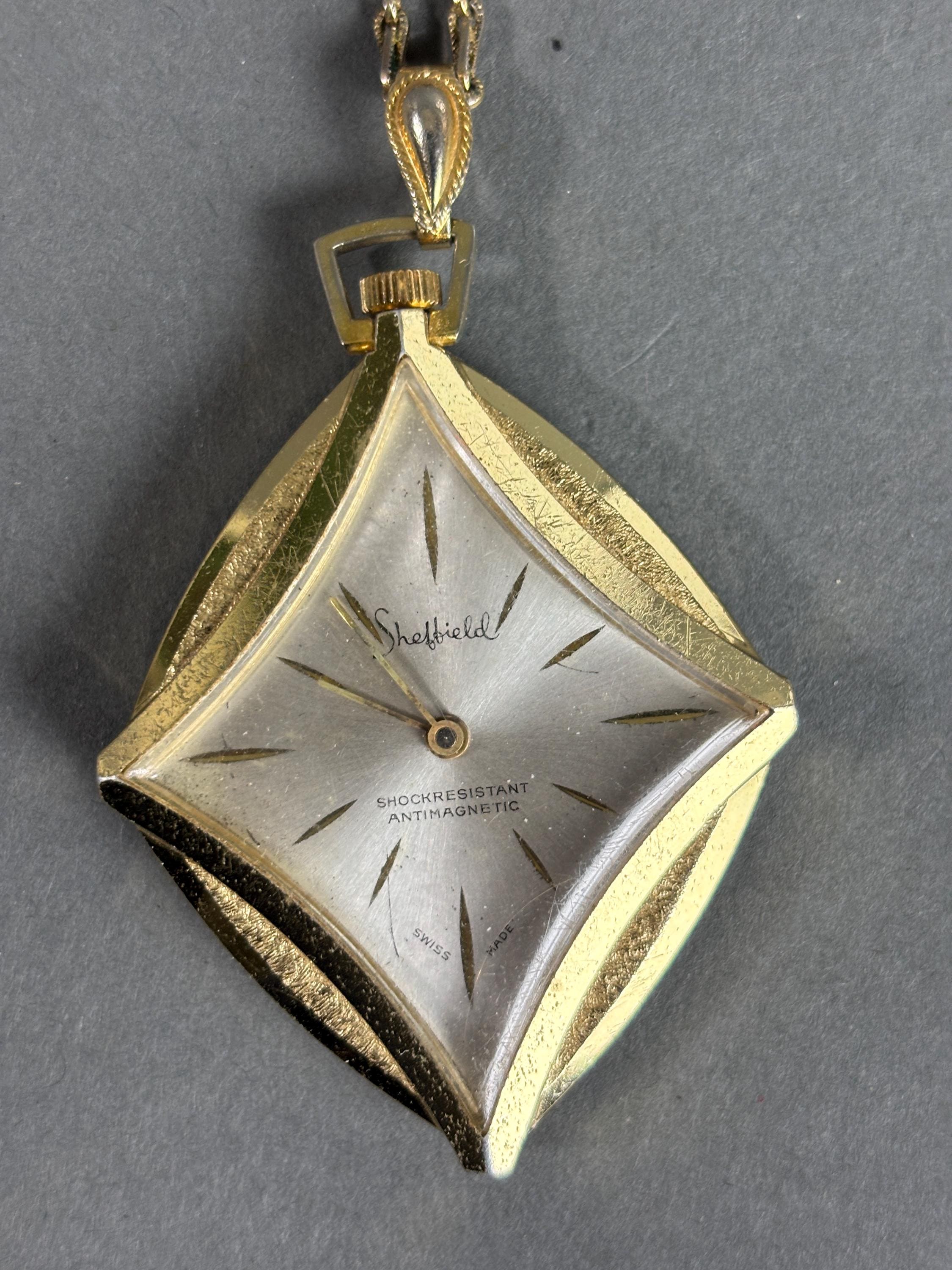 Vintage Sheffield Gold Tone Uniquely Shaped 1970 display picture 1