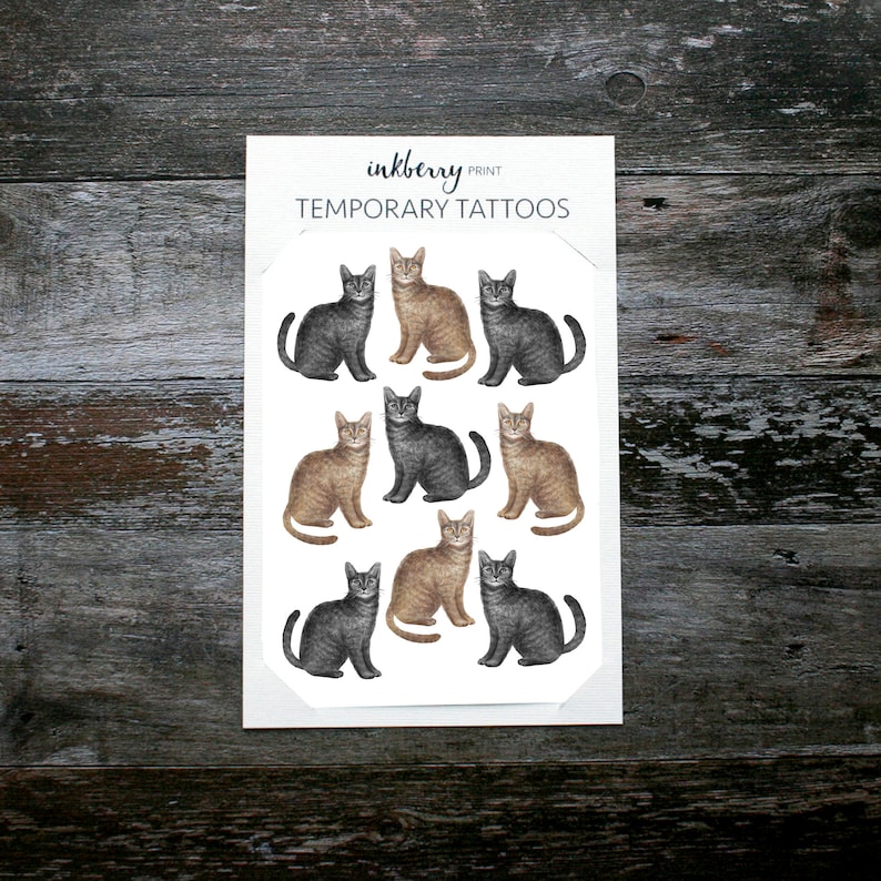 fox squirrel and hedgehog temporary tattoo set for kids