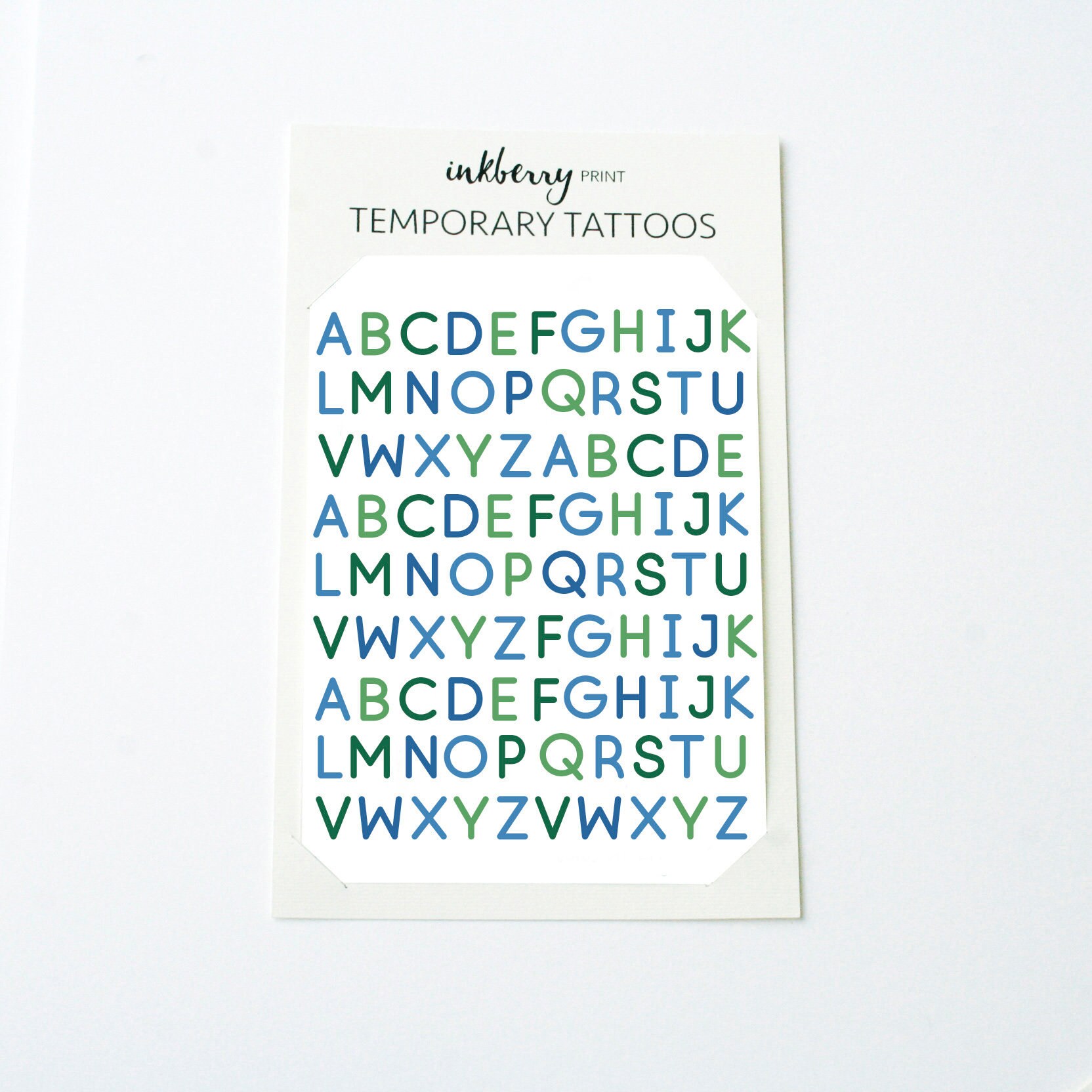 Temporary Tattoo Alphabet Letter Tattoo Educational Toy Etsy