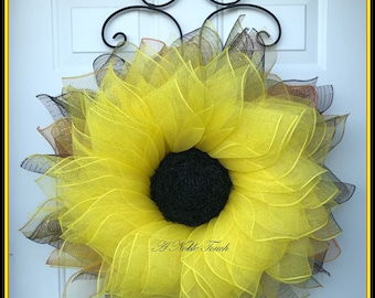 Pattern for Sunflower Wreath, DIY, Pattern, Instructional, Sunflower Wreath by A Noble Touch