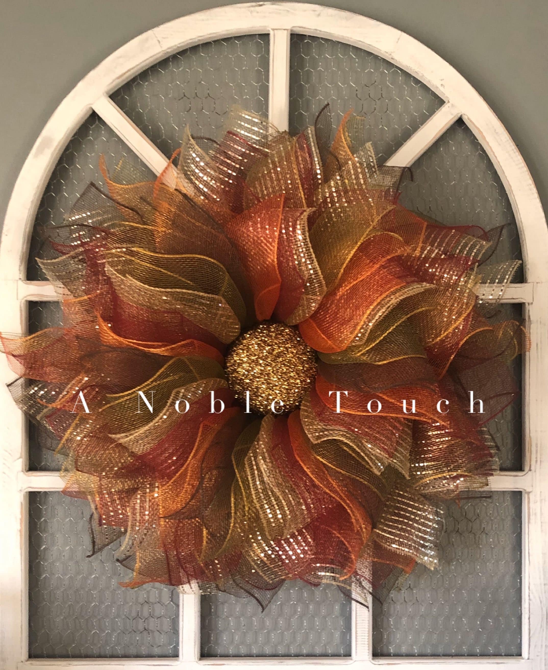 Pattern for Fall Leaves Flower Wreath, DIY, How To, Step by Step, PDF…
