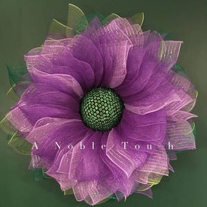 Pattern for Purple Flower Wreath by A Noble Touch, DIY, Instructional Pattern