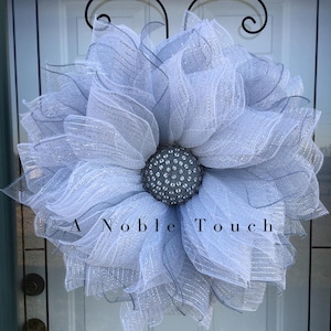 Pattern for the White & Silver Flower by A Noble Touch, DIY, Instructional Pattern, Flower Wreath Pattern