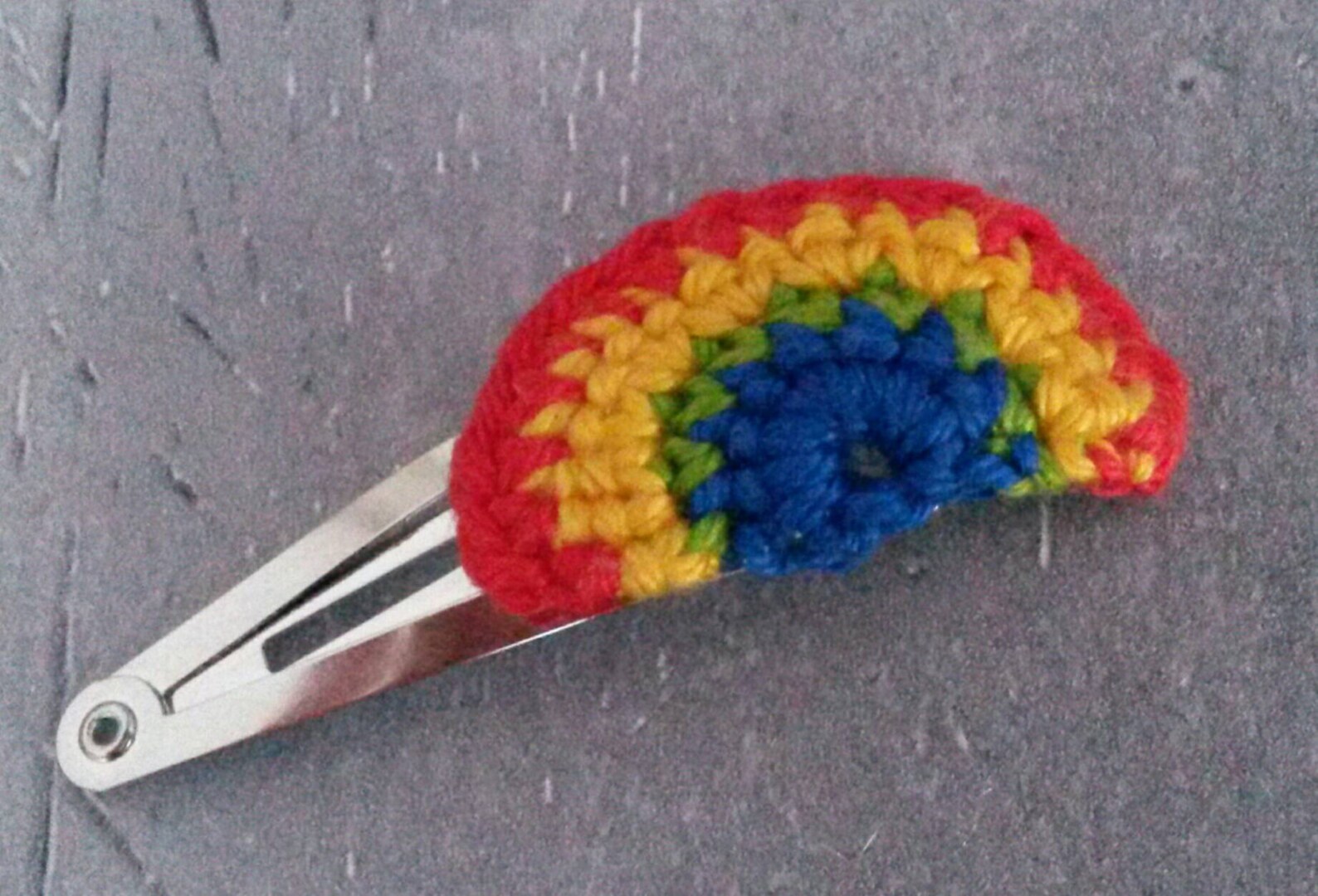 Mini Rainbow Hair Clips Crochet Rainbow Hair Snaps Cute Hair Etsy