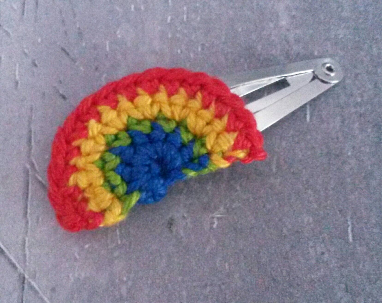Mini Rainbow Hair Clips Crochet Rainbow Hair Snaps Cute Hair Etsy